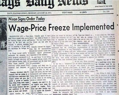 Nixon's Wage and Price Controls